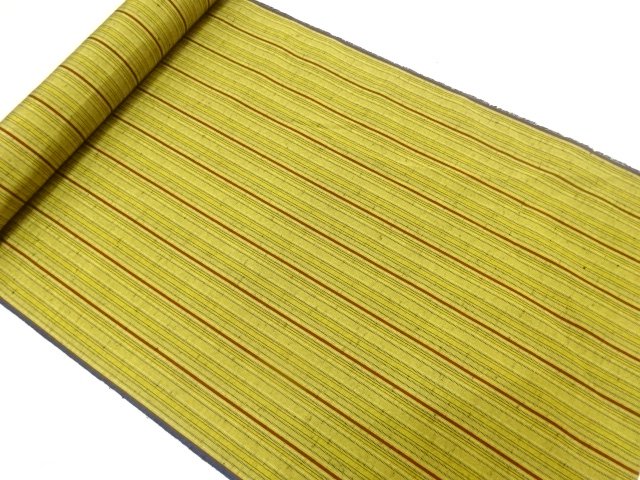 JAPANESE KIMONO / ANTIQUE STRIPE PATTERN WOVEN HOME COURT GROUND BOLT